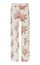 Paco Rabanne Floral-print Cotton-blend Straight-leg Pants