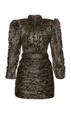 Moda Operandi Jonathan Simkhai Ashe Plisse Metallic Jacquard Mini Dress