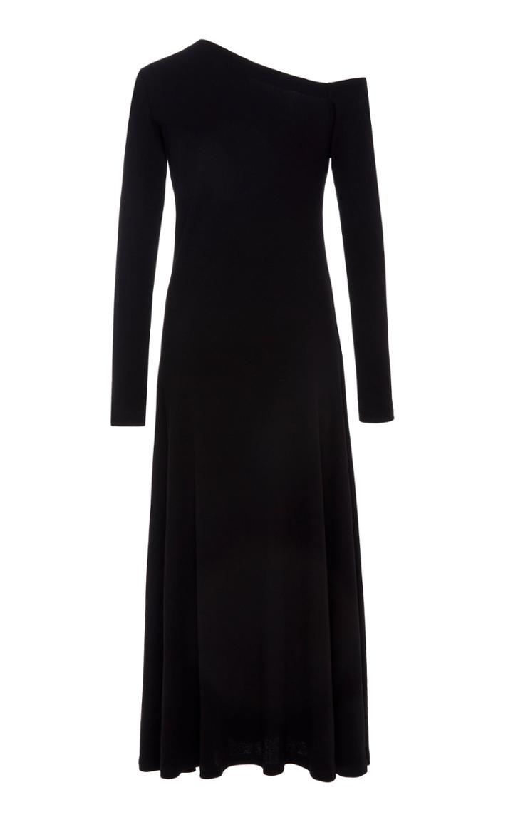 Rosetta Getty One Shoulder Cotton Flare Dress