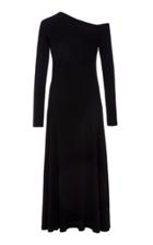 Rosetta Getty One Shoulder Cotton Flare Dress