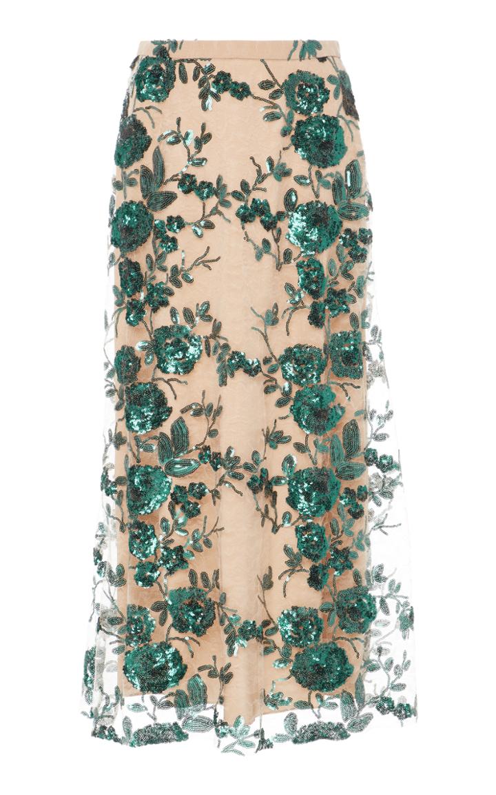 Alena Akhmadullina Embroidered Pencil Skirt