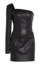 Moda Operandi Zeynep Aray Asymmetric Stretch Leather Dress