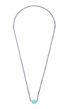 Moda Operandi Luis Morais Yellow Gold Ribbed Oval Stargate Symbol Necklace