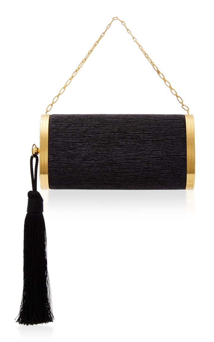 Bienen Davis M'o Exclusive Mori Black Pleated Lurex Bag