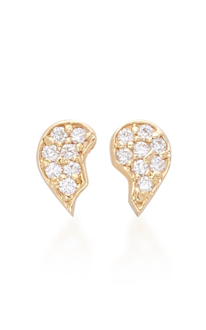Shahla Karimi Bff 18k Gold And Diamond Earring Set