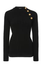 Balmain Button-trimmed Wool-cashmere Sweater