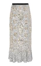 Saloni Aidan Sequined Silk-chiffon Maxi Skirt Size: 0