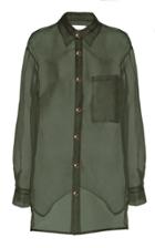 Moda Operandi Apparis Evelyn Organza Sheer Oversized Shirt Size: Xs