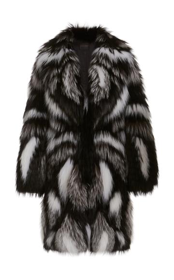 Moda Operandi Zuhair Murad Two-tone Faux Fur Coat