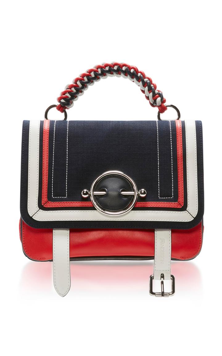 Jw Anderson Disc Satchel Color Block Leather Bag