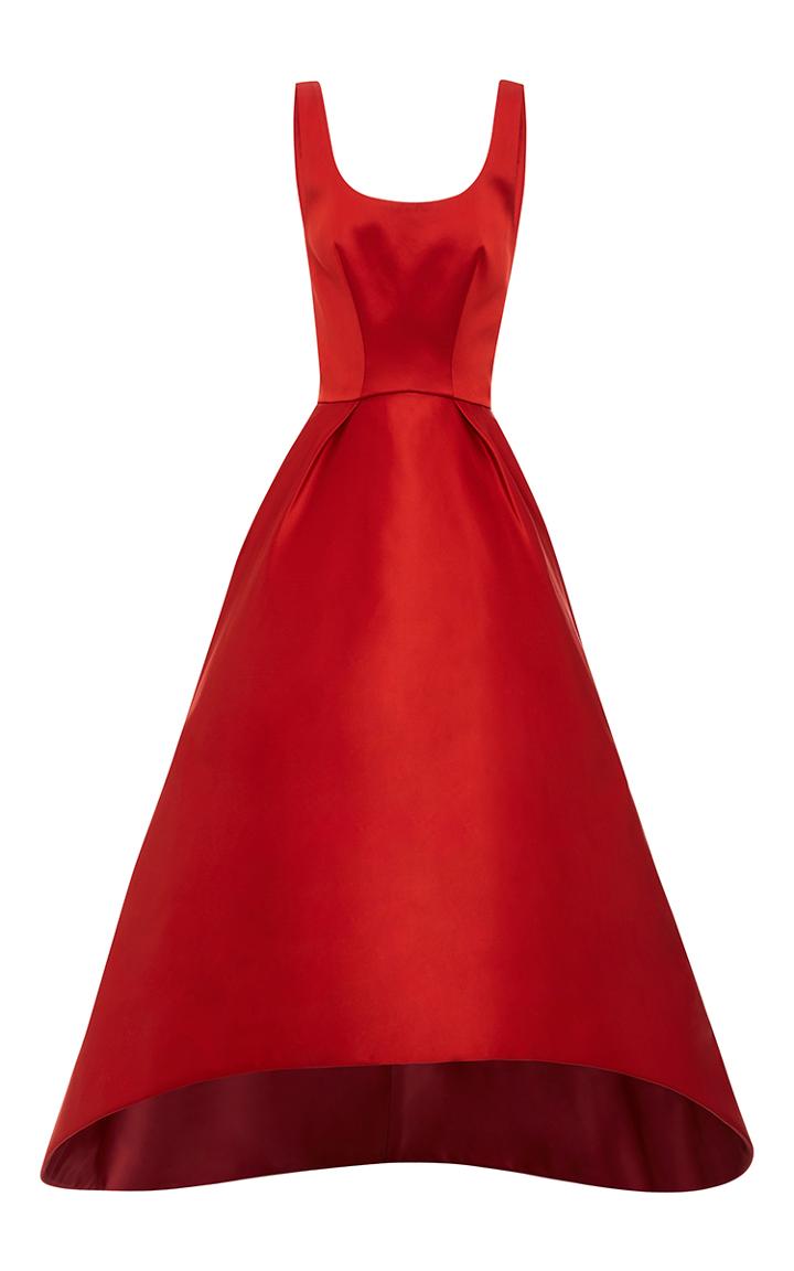 Zac Posen Double Face Duchesse A-line High-low Dress