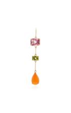 Carole Le Bris Perez Single Marie Antoinette Triple Stone Long Earring