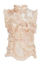Moncler Genius + Simon Rocha Ruffled Silk-organza Top