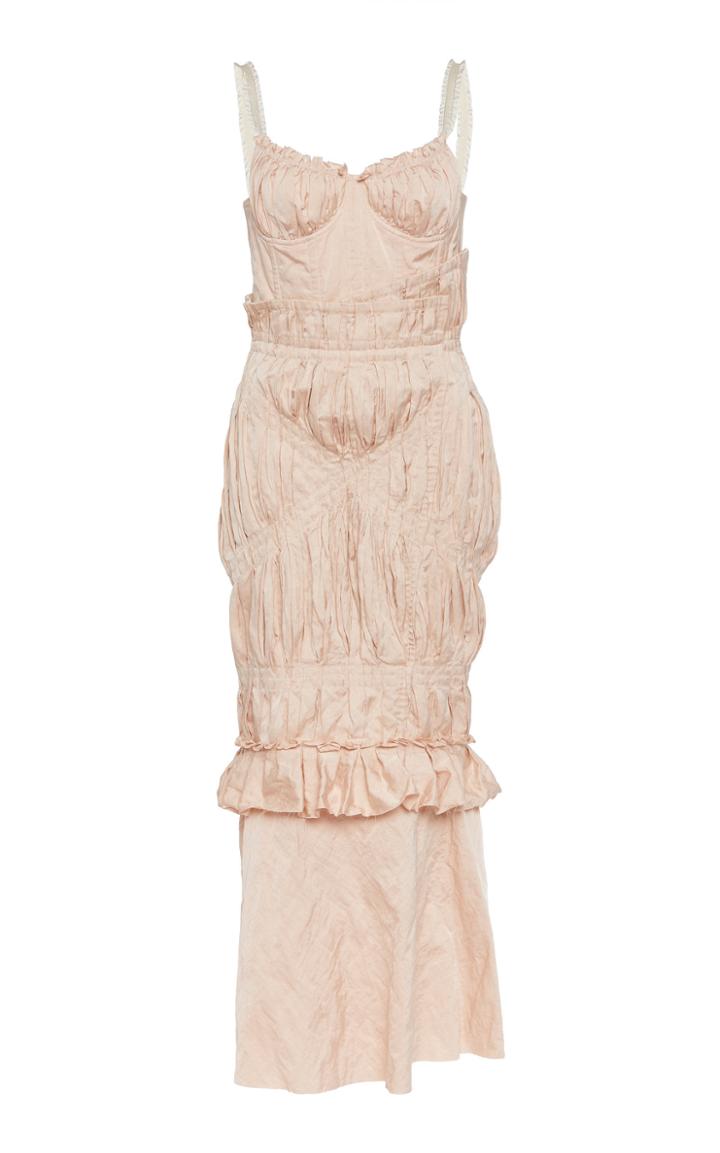 Brock Collection Olesya Ruched Taffeta Dress