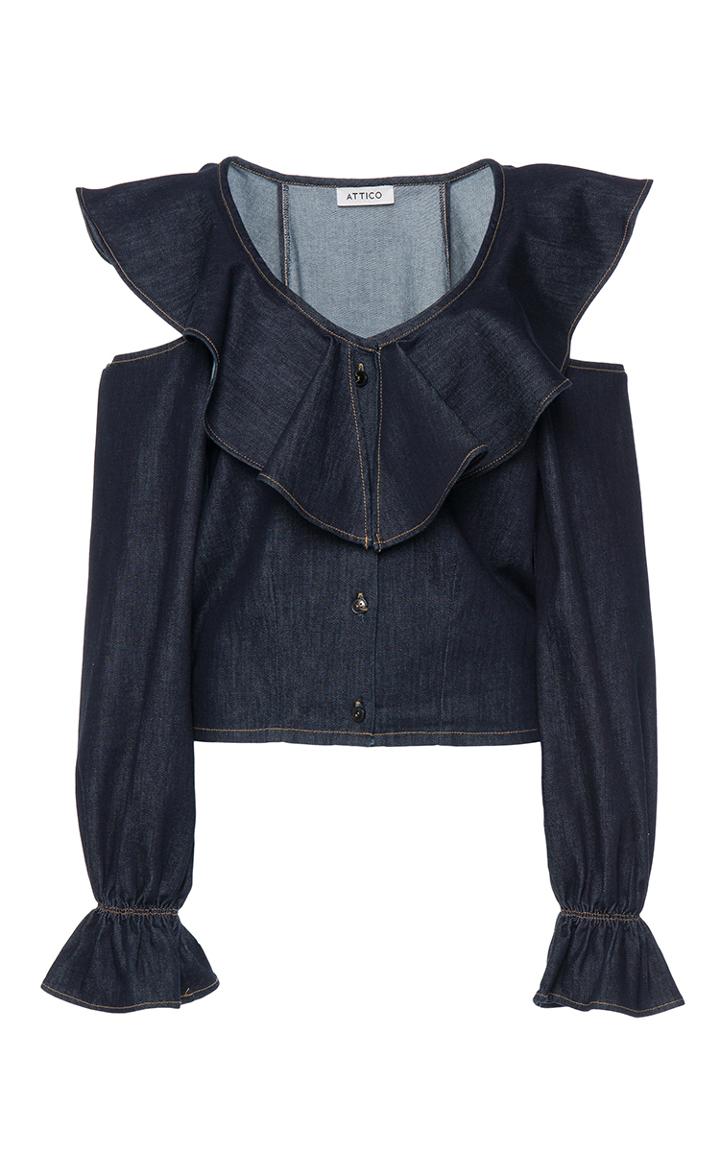 Attico Luna Denim Top