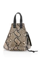 Loewe Hammock Small Leather-trimmed Python Bag