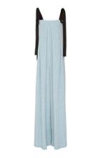 Hellessy Gustav Bow-detailed Pintucked Cotton-effect Jumpsuit
