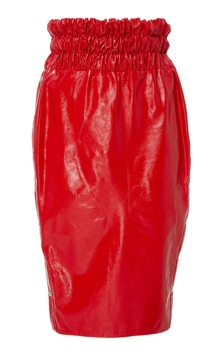 Semsem Alexa Leather Skirt