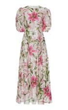 Dolce & Gabbana Floral-print Crepe Midi Dress Size: 36