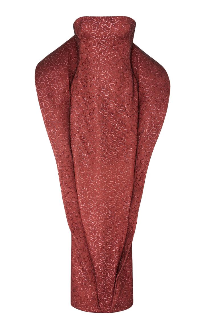 Moda Operandi Zac Posen Metallic Brocade Gown Size: 6