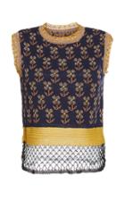 Mame Kurogouchi Floral Jacquard Knit Sleeveless Top