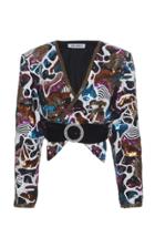 The Attico Belted Sequined Cotton Jacket