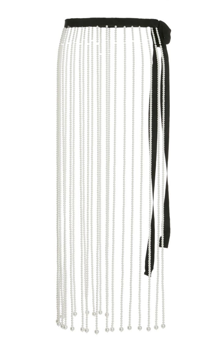 Christopher Kane Fringed Pearl Midi Skirt