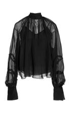 Noon By Noor Pomona Gathered Silk Blouse