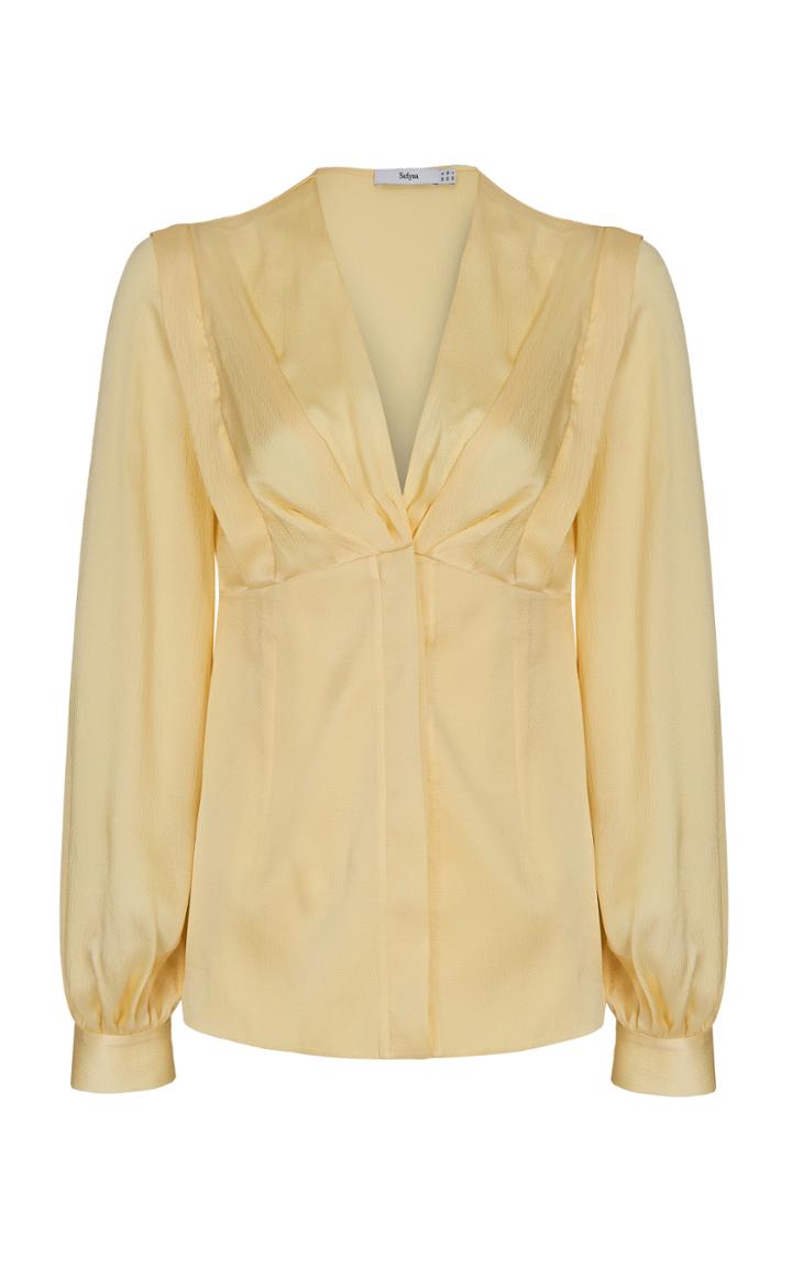 Moda Operandi Safiyaa Ara Satin Chiffon Top