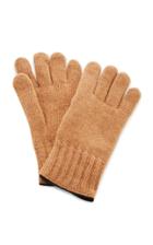 Labonia Leather-paneled Cashmere Gloves Size: S