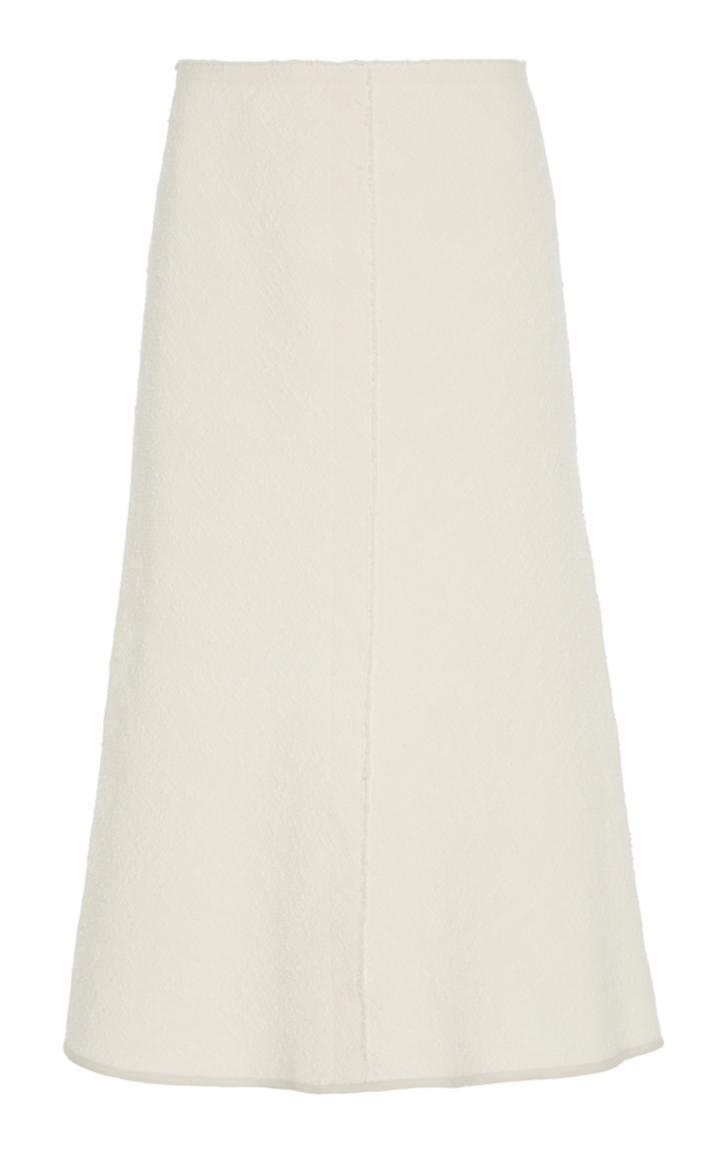 Jil Sander Green Cotton Midi Skirt