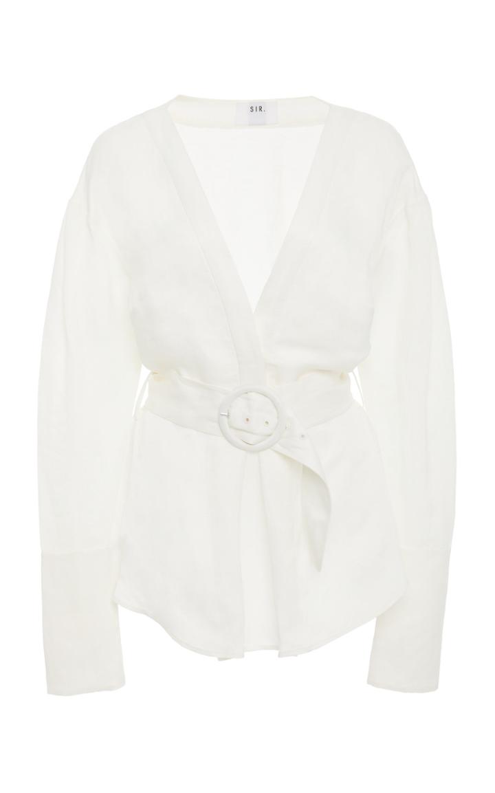 Sir The Label Siena Belted Linen Shirt