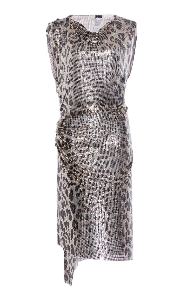 Paco Rabanne Cowl Neck Midi Dress