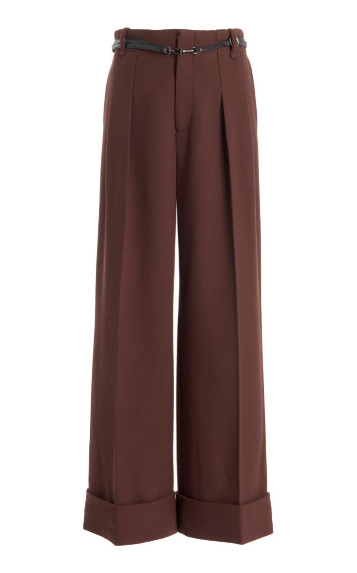 Moda Operandi Roland Mouret Eshmore Wide-leg Wool-blend Pants