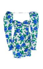 Alessandra Rich Floral-print Silk-taffeta Mini Dress Size: 40