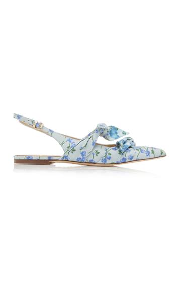 Gia Couture For Luisa Beccaria Floral Bow Slingbacks