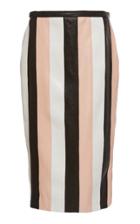 Rochas Striped Leather Skirt