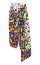 Moda Operandi Marni Asymmetric Printed Cotton Tie-front Midi Skirt Size: 36