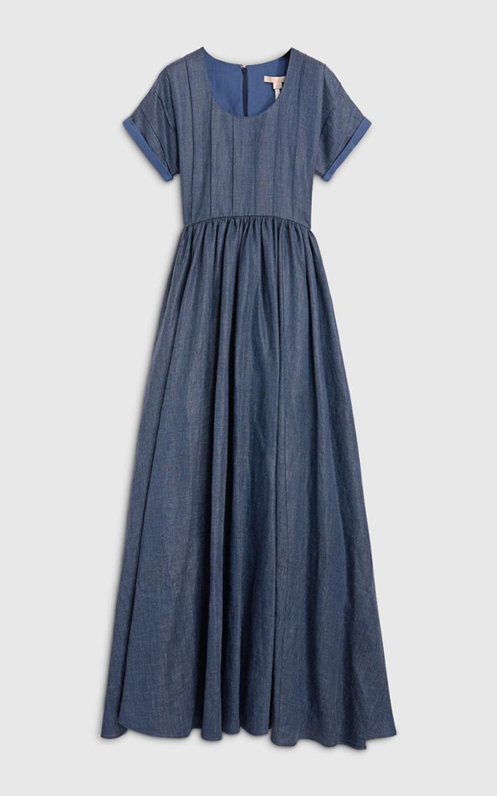 Moda Operandi Brock Collection Sandra Short Sleeved Linen-blend Dress
