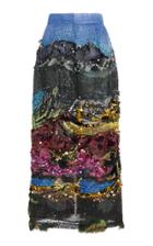 Mary Katrantzou Embellished Orgnaza Skirt