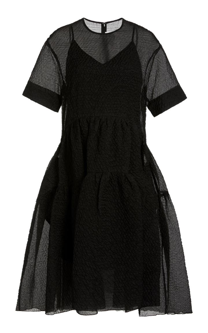 Victoria Victoria Beckham Organza-layered Midi Dress