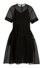 Victoria Victoria Beckham Organza-layered Midi Dress