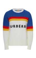 Burberry Osbourne Mohair-blend Intarsia Logo Sweater