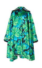 Richard Quinn Embellished Floral-print Moire Coat