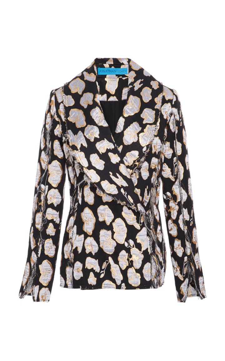 Jonathan Cohen Abstract Orchid Jacquard Blazer