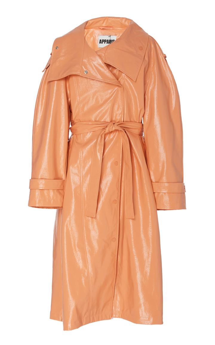 Moda Operandi Apparis Laily Wing Collar Trench Coat Size: Xs