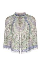 Cucculelli Shaheen Palm Embroidered Tulle Cape