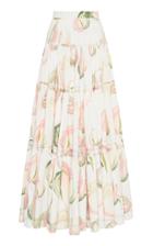 Moda Operandi Aje Imprint Printed Cotton Tiered Maxi Skirt