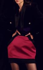 Balmain Dual Toned Satin Mini Skirt