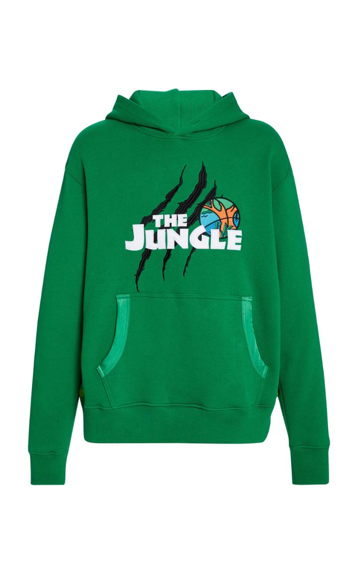 Just Don The Jungle Printed Cotton-jersey Hoodie
